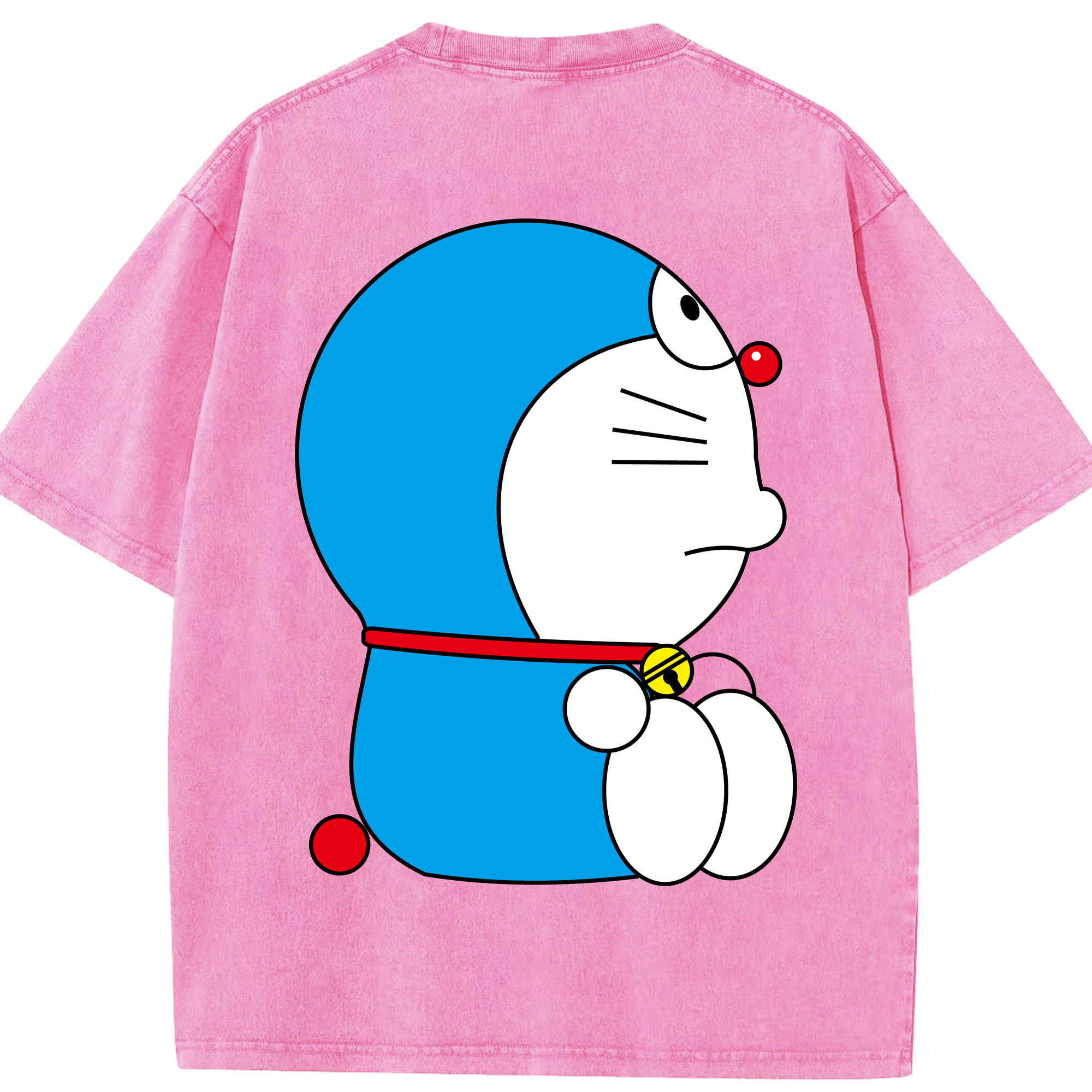 （画像用） ドラえもん Doraemon 綿100% ヴィンテージ風 半袖Tシャツ（背面プリント）